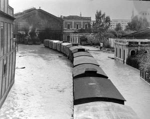 Inundación Sevilla 1961. Estación de San Bernardo