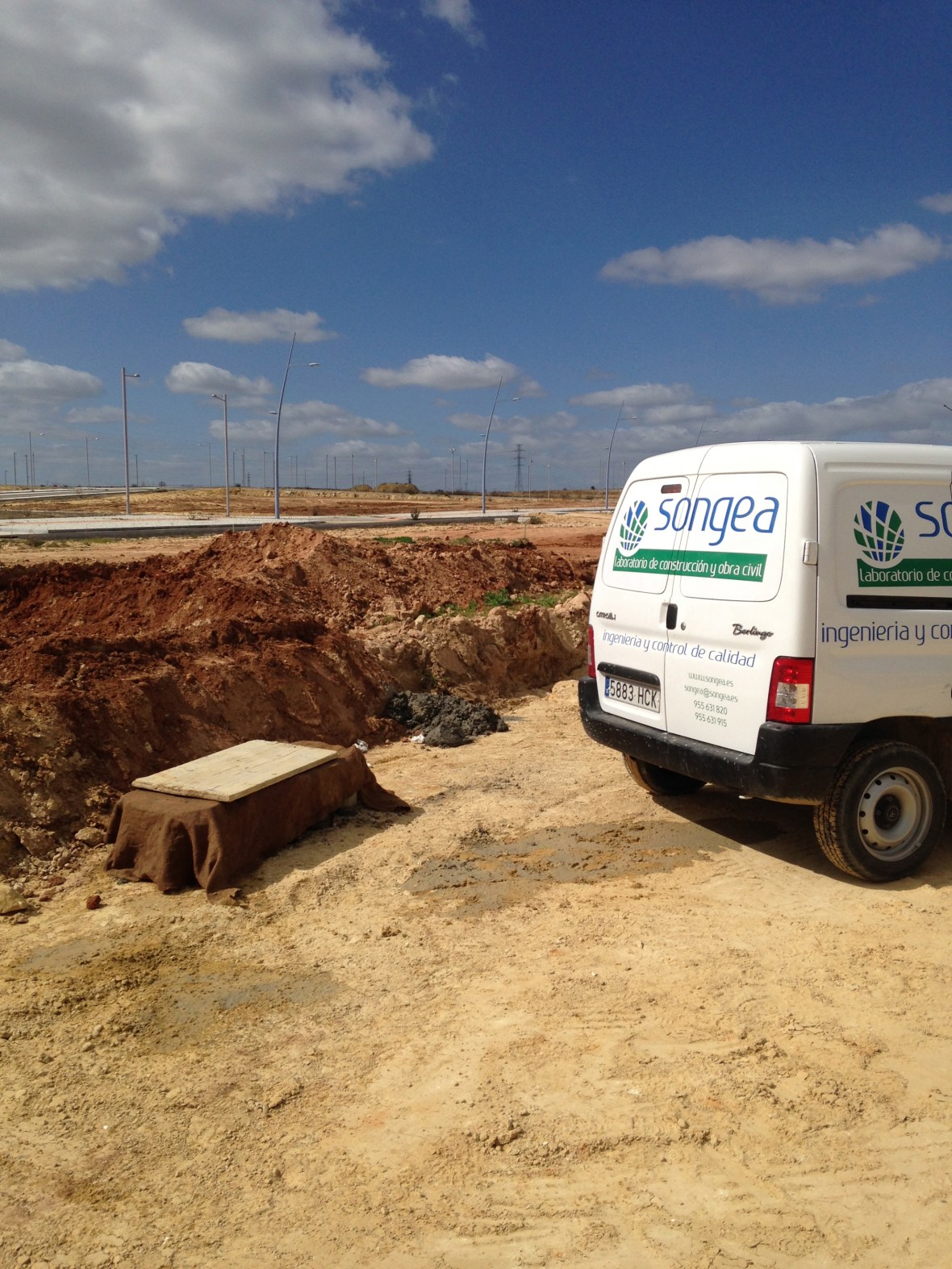 Probetas bajo arpillera. Según normativa.